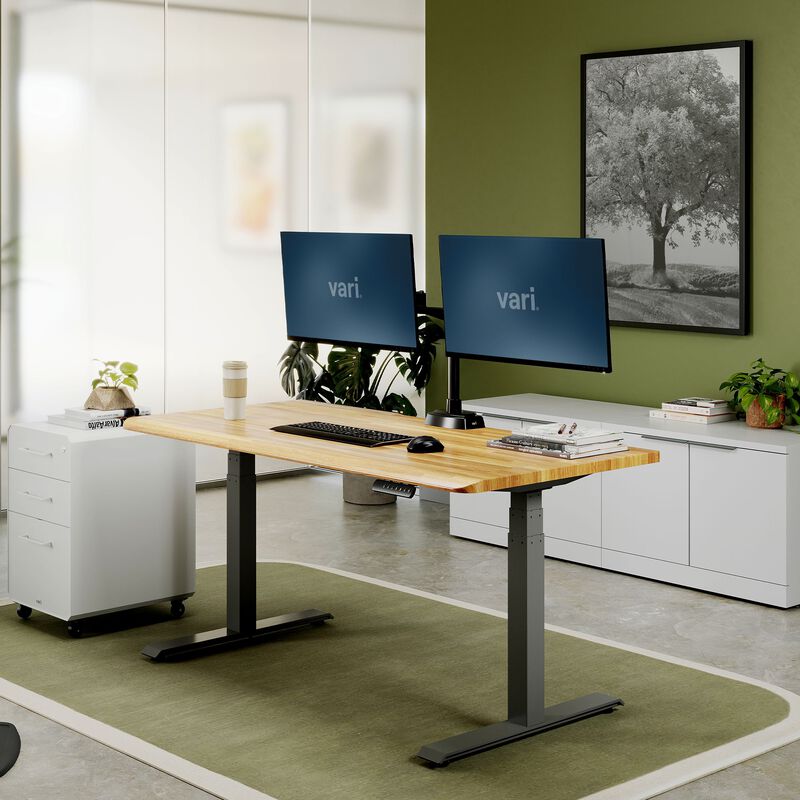 lowered desk in a home office setting image number null